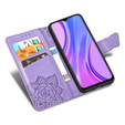 Klopové pouzdro pro Xiaomi Redmi 9, Butterfly, fialové