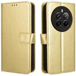 Klopové pouzdro pro Realme 12 Pro 5G / 12 Pro+ 5G, Crazy Horse Wallet, zlaté