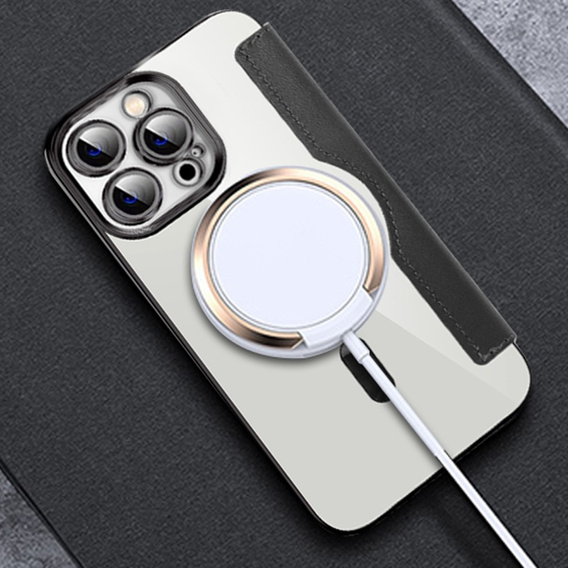 Klopové pouzdro pro iPhone 11 Pro Max, RFID Wallet MagSafe CamShield, černé
