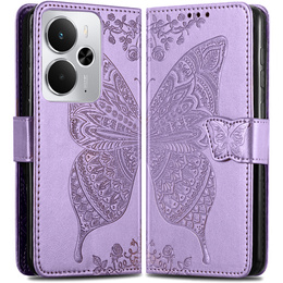 Klopové pouzdro pro Realme 14 5G / Realme 14T 5G, Butterfly, fialové