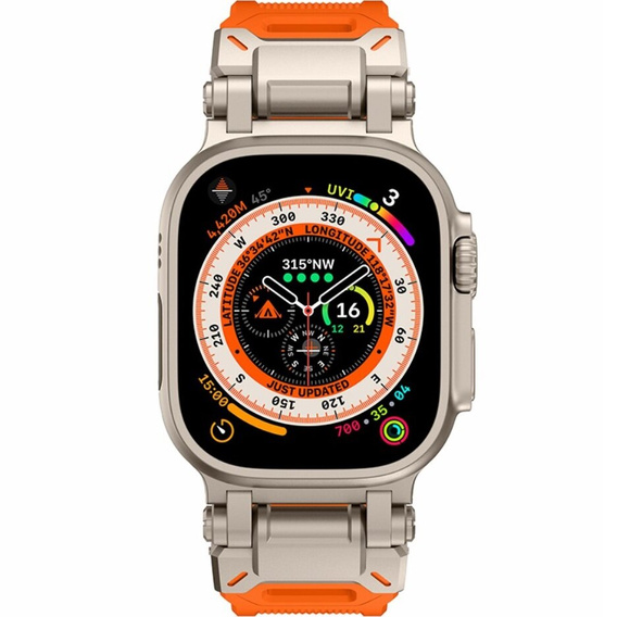 ERBORD ProTech řemínek pro Apple Watch 1/2/3/4/5/6/7/8/9/SE/Ultra/Ultra 2 42/44/45/49MM, oranžový