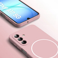 Silikonový obal pro Samsung Galaxy A17 5G, pro MagSafe, růžový