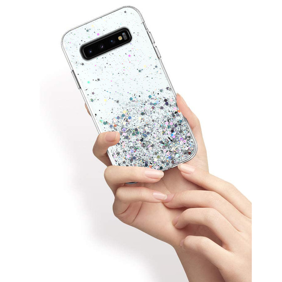 Pouzdro pro Samsung Galaxy S10 5G, Glittery, průhledné
