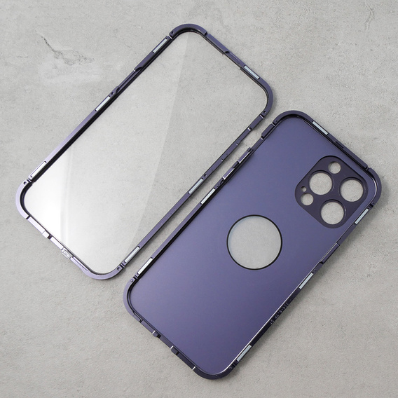 Pouzdro pro iPhone 13 Pro Max, Dual Glass, pro Magsafe, fialové