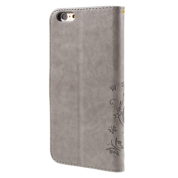 Klopové pouzdro pro iPhone 6/6S 4.7, Butterfly, šedé