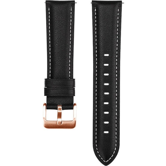 Univerzální kožený řemínek 20 mm, černý