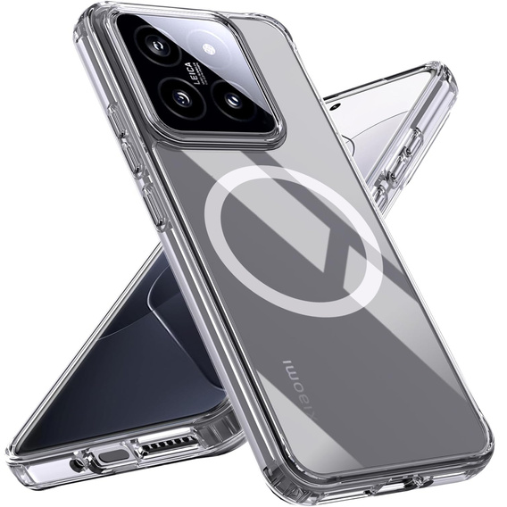 Pouzdro pro Xiaomi 14T Pro, Fusion Hybrid, pro MagSafe, průhledné