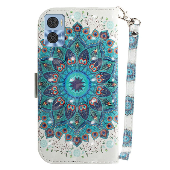 Klopové pouzdro pro Motorola Moto E22 / E22i, Wallet mandala, bílé