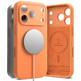 Pouzdro Ringke pro iPhone 17 Pro Max, silikonové magnetické pouzdro MagSafe, mandarinka
