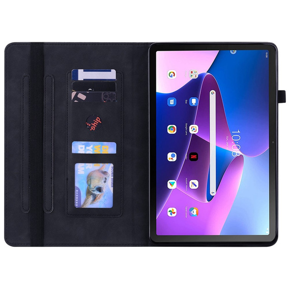 Pouzdro pro Lenovo Tab M10 10.1 Gen 3, Wallet Pen Slot, černé