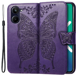Klopové pouzdro pro Realme 10 4G, Butterfly, fialové