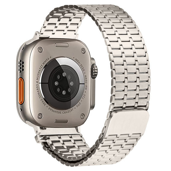 Ocelový náramek pro Apple Watch 1/2/3/4/5/6/7/8/SE/ULTRA 42/44/45/49 MM - béžový