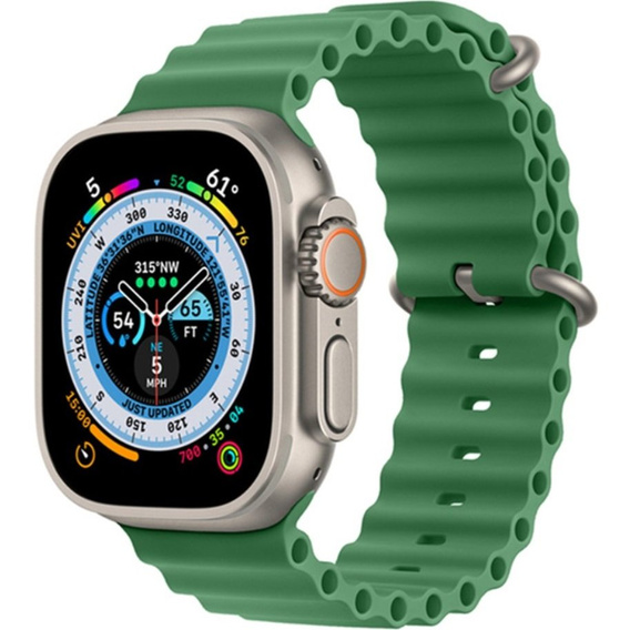 Pasek Silikonowy do Apple Watch 1/2/3/4/5/6/7/8/SE 38/40/41/MM, Zielony