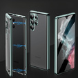 Pouzdro pro Samsung Galaxy S23 Ultra, Magnetic Dual Glass, zelené