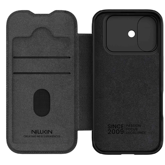 Pouzdro s klopou NILLKIN CamShield Qin Pro pro iPhone 17
