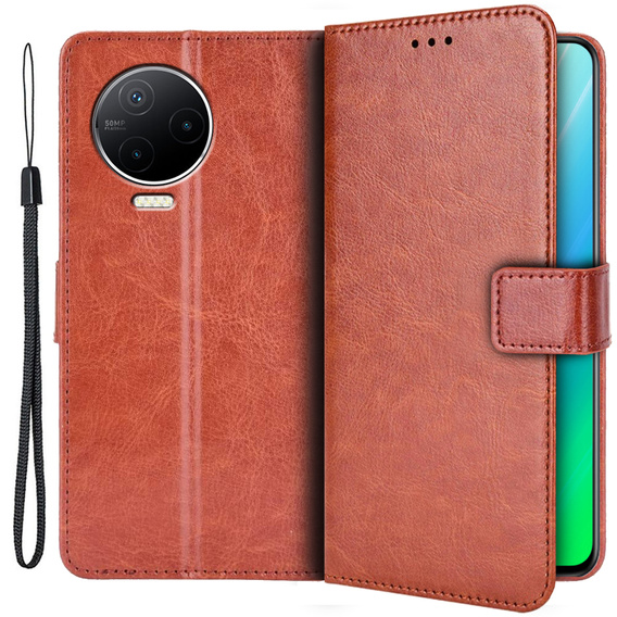 Klopové pouzdro pro Infinix Note 12 2023, Wallet, hnědé