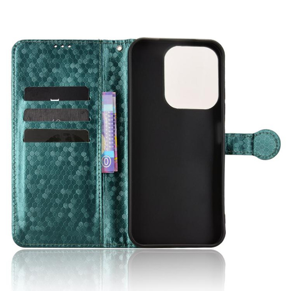 Flipové pouzdro pro Xiaomi Redmi 15C 4G/LTE, Wallet Rhombus, zelené