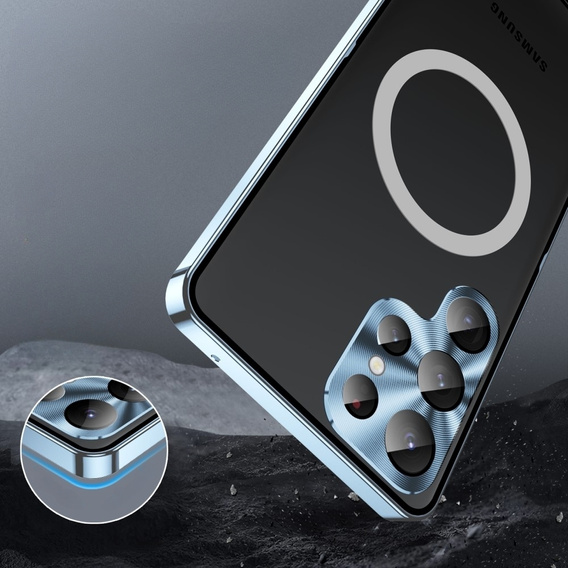 Ochranné pouzdro na fotoaparát pro Samsung Galaxy S23 Ultra, CamShield MagSafe, transparentní / modré