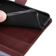 Klopové pouzdro pro Realme C67, Leather Wallet, hnědé