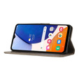 Klopové pouzdro pro Samsung Galaxy A14 4G/5G, Mandala Flower, šedé