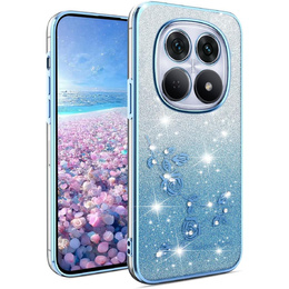 Pouzdro s glitry Glitter Flower pro Xiaomi Redmi Note 15 Pro Plus 5G / Poco M8 Pro 5G