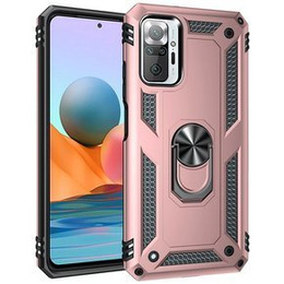 Pancéřové pouzdro pro Xiaomi Redmi Note 10 Pro, Nox Case Ring, růžové rose gold