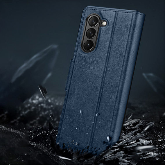 Klopové pouzdro pro Samsung Galaxy Z Fold5 5G, Wallet, modré