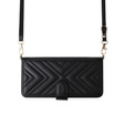Flipové pouzdro pro Samsung Galaxy S25 Edge, Crossbody Leather Wallet, černé