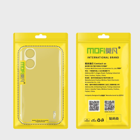 Pouzdro MOFI pro Oppo Reno8 T 4G, tenké, průhledné