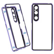 Pouzdro pro Sony Xperia 1 V, Magnetic Dual Glass, fialové