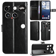 Klopové pouzdro pro Nothing Phone 3 5G, Crazy Horse Wallet, černé