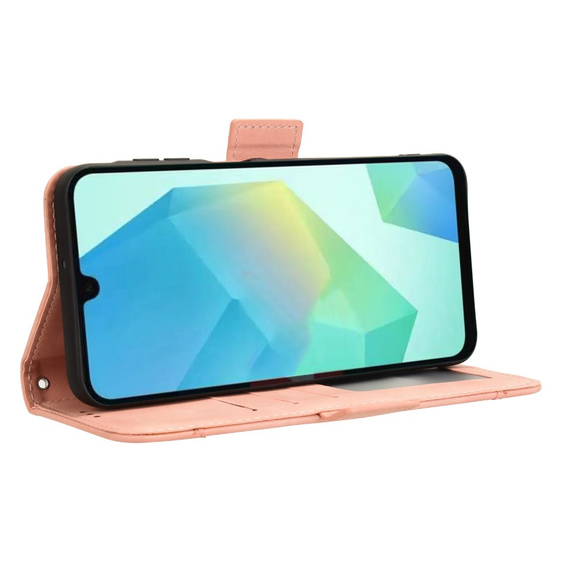 Klopové pouzdro pro Samsung Galaxy A16, Card Slot, růžové