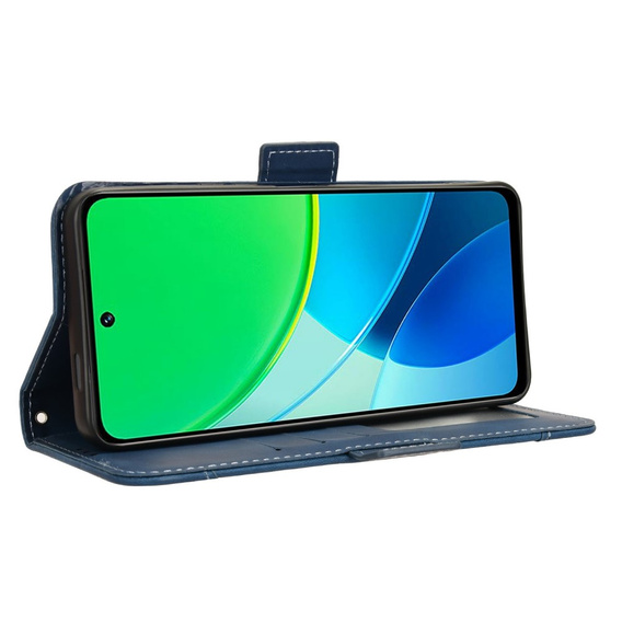 Klopové pouzdro pro Vivo Y19s, Card Slot, námořnicky modré