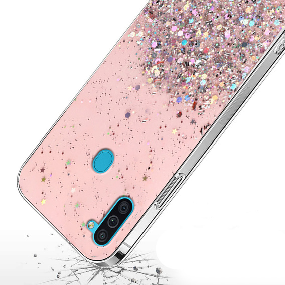 Pouzdro pro Samsung Galaxy A11 / M11, Glittery, růžové