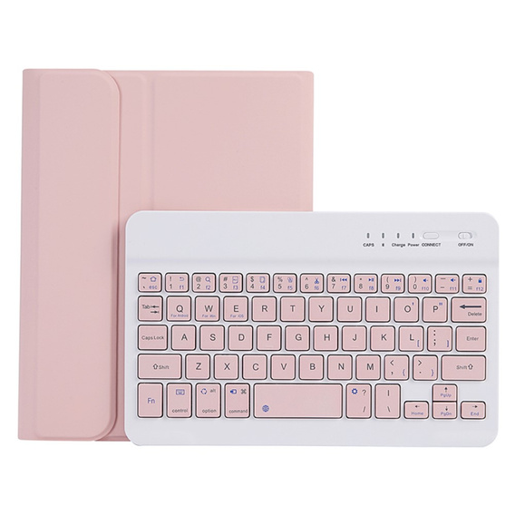 Pouzdro + klávesnice Samsung Galaxy Tab A9, Leather Pen Slot, růžové rose gold