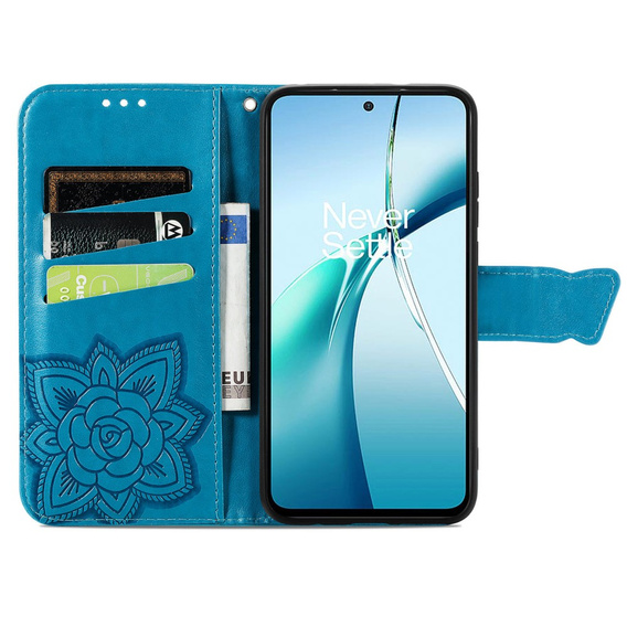 Klopové pouzdro pro Xiaomi Redmi Note 14 4G, Butterfly, modré