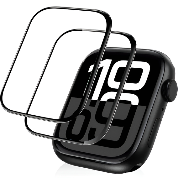 2x hybridní sklo ERBORD pro Apple Watch 10 42mm