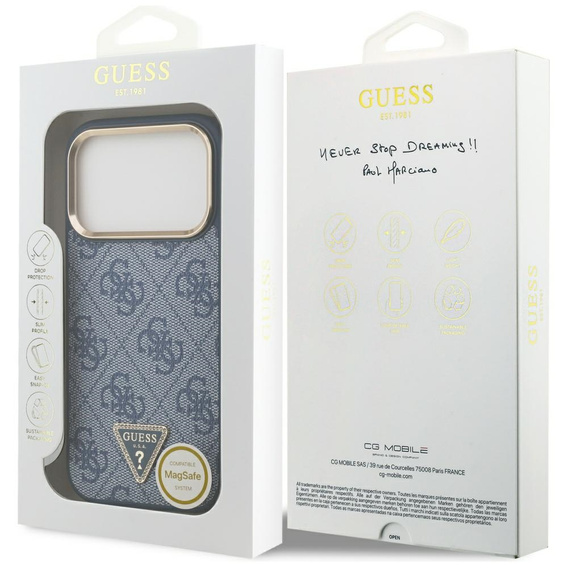 Pouzdro Guess 4G Triangle Logo MagSafe pro iPhone 17 Pro Max