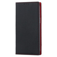 Klopové pouzdro pro iPhone 15, Litchi Skin Grain, černé