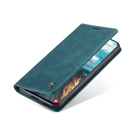 Pouzdro CASEME pro Samsung Galaxy S21 FE, Leather Wallet Case, zelené