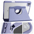 Pouzdro pro iPad Pro 11" 2022/2021/2020 (4/3/2 gen.), s prostorem pro stylus, otočné o 360°, fialové