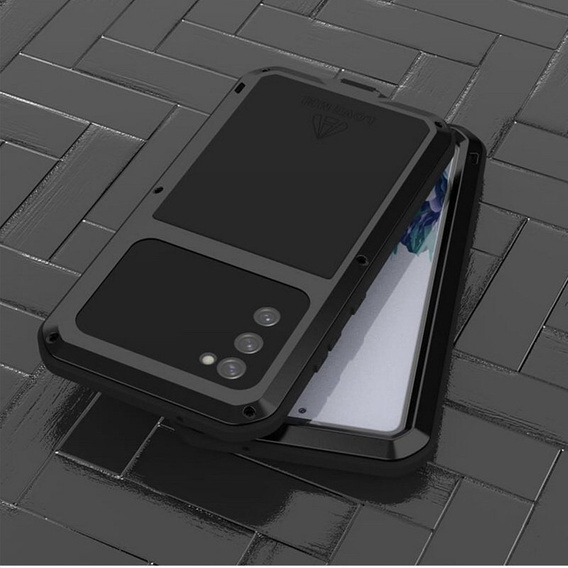 Pouzdro Love Mei pro Samsung Galaxy S20 FE 4G/5G, armored with glass, černé