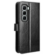 Klopové pouzdro pro Infinix Hot 50 Pro 4G, Crazy Horse Wallet, černé