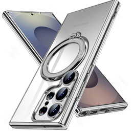 Magnetické pouzdro pro Samsung Galaxy S25 Ultra, pro MagSafe, stříbrné