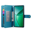 Klopové pouzdro pro Oppo Reno 13F 5G, Wallet Zipper Pocket, modré