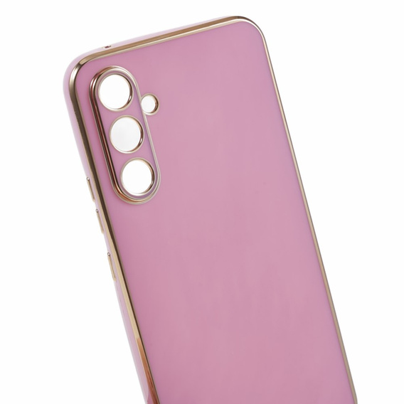 Pouzdro pro Samsung Galaxy A15, Glamour CamShield, fialové + 9H sklo