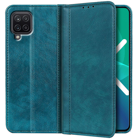 Pouzdro pro Samsung Galaxy A12 / M12 / A12 2021, Wallet Litchi Leather, zelené