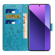 Klopové pouzdro pro Xiaomi Redmi Note 13 Pro+, Butterfly, modré