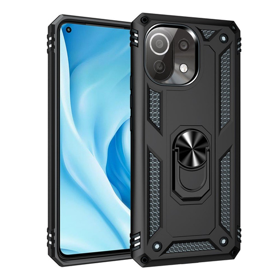 Pancéřové pouzdro pro Xiaomi Mi 11 Lite / Mi 11 Lite 5G / 11 Lite 5G NE, Nox Case Ring, černé