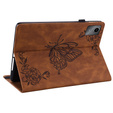 Pouzdro pro Lenovo Tab M11, Butterfly, hnědé